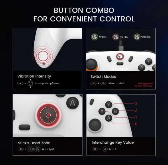 Wireless Gamepad Controller - Bluetooth - Various Colors