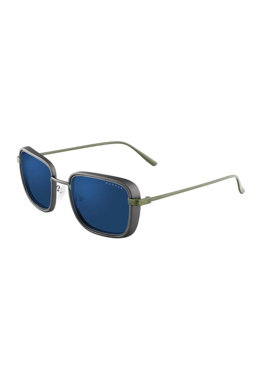 Fallout Vault 33 Rectangular Blue Light Gaming Glasses Gunmetal/Olive 57mm