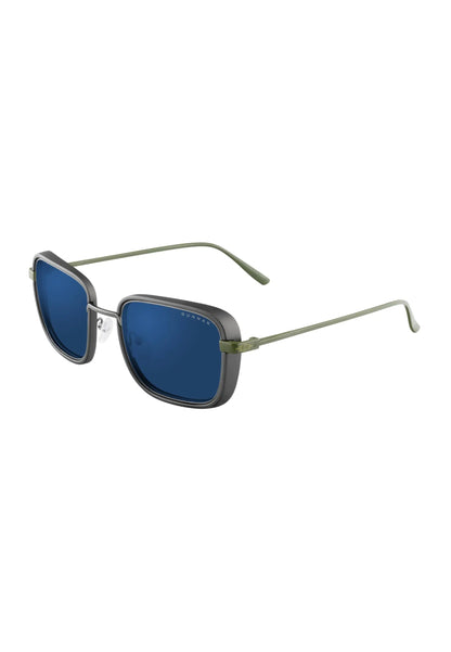 Fallout Vault 33 Rectangular Blue Light Gaming Glasses Gunmetal/Olive 57mm