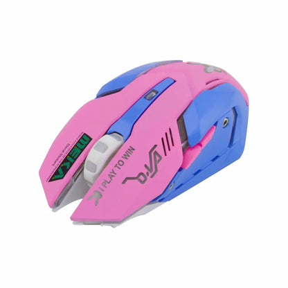 Pink Rechargeable Wireless Gaming Mouse