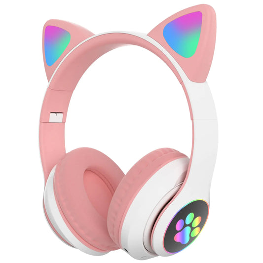 Bluetooth Headphones Bluetooth Headphones for Kids and Adults, Bluetooth with Microphone Cat Headphones
